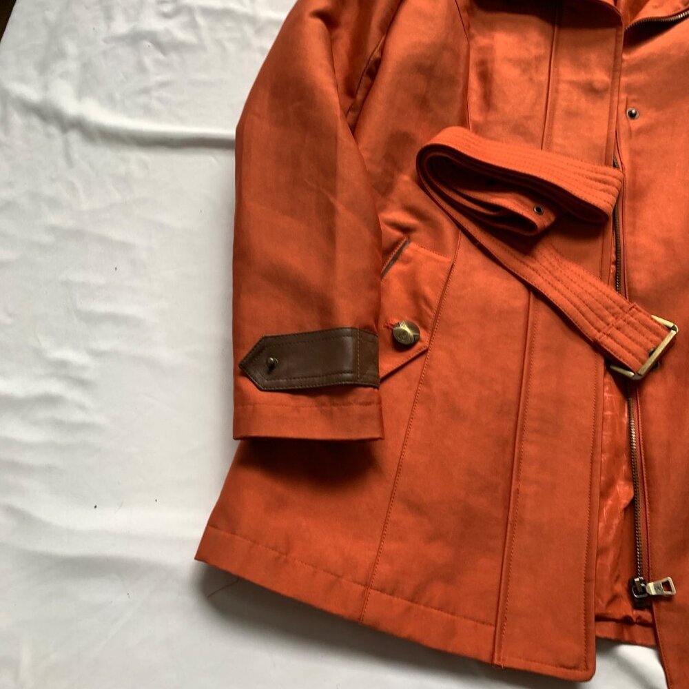 Sam Edelman Orange Fall Coat Belted Size XS - Picture 2 of 5